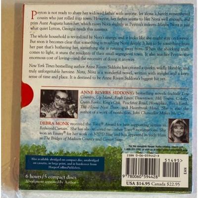 Nora, Nora By Anne Rivers Siddons Audio Book (CD). Publisher: HarperAudio, 2004