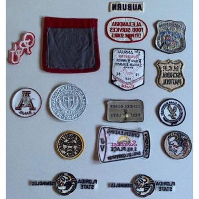 15 University & School Patches - Florida State / Auburn / Oral Roberts / Alabama