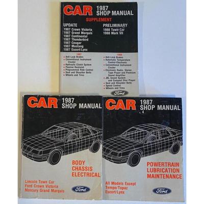 1987 Ford Car Shop Manuals: Powertrain Lubrication / Body Chassis Electrical