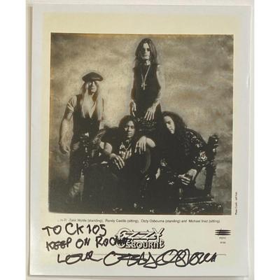 CK 105 Keep On Rocking Love Ozzy Osbourne Signed 8x10 Photo PSA Zakk Wylde
