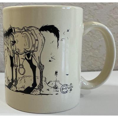 Erwin Cowboy Cartoon Coffee Mug Ceramic "Here,.....Drank this, I think you need"