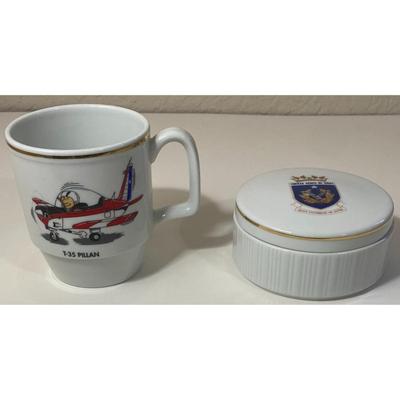 Fuerza Aerea de Chile Florencia ENAER T-35 Pillan Taza Tarro de Dulces Baratijas