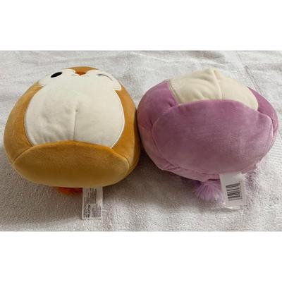 Quigley The Harvest Fluffy Tail & Allina Lavender Squishmallow Squirrels Plush