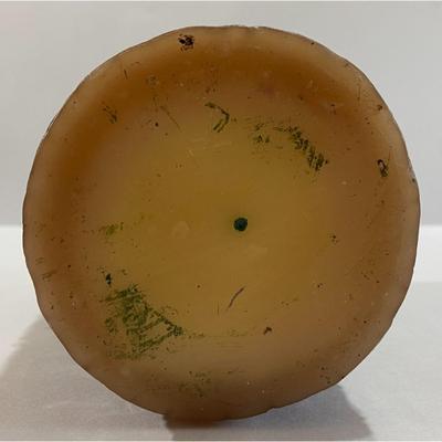 Crocodile Skin Design Unscented Wax Pillar Candle 7" Tall x 4" Diameter