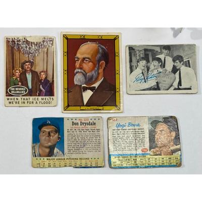 1960s Toys & Baseball Cards Yogi Berra Cracker Jack Beatles W.C. Fields Eraser
