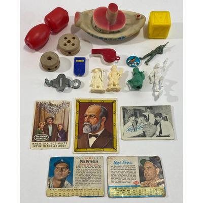1960s Toys & Baseball Cards Yogi Berra Cracker Jack Beatles W.C. Fields Eraser
