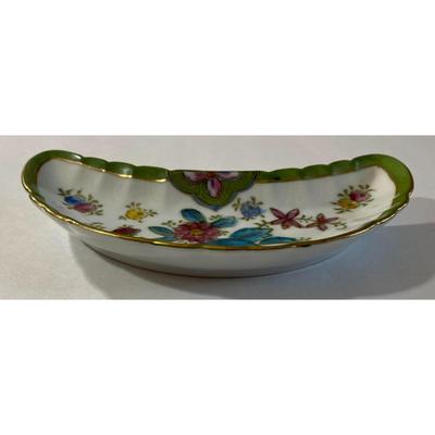 Vintage Nippon Hand Painted Crescent Trinket / Serving Dish X1573F Flower Floral