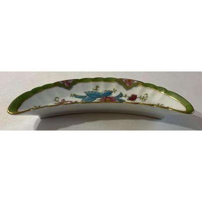 Vintage Nippon Hand Painted Crescent Trinket / Serving Dish X1573F Flower Floral
