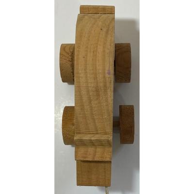 Vintage Wood Wooden Pig Pull Toy & Three Ceramic Happy Little Pigs Figurines