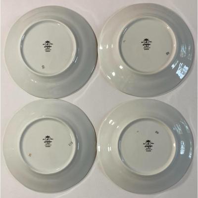 4 Southington Baum Fine China Maria 7.5" Plates (A) Made In Poland Pattern 112
