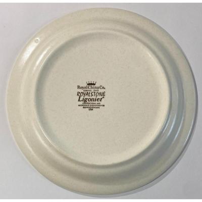 4 Royal China Co. Ligonier Royalstone 10 5/8” Diameter Stoneware Dinner Plates