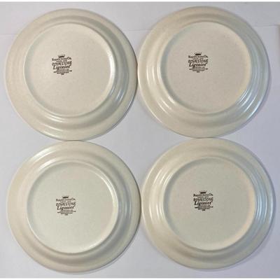 4 Royal China Co. Ligonier Royalstone 10 5/8” Diameter Stoneware Dinner Plates