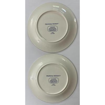 2 Meadow Bouquet Grace Stoneware 10.5" Diameter Dinner Plates Japan SY-7479