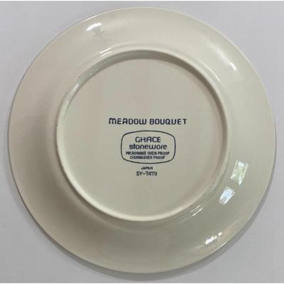 2 Meadow Bouquet Grace Stoneware 10.5" Diameter Dinner Plates Japan SY-7479