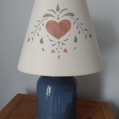 Hand Thrown Pottery Jug Table Lamp with Shade Choice B