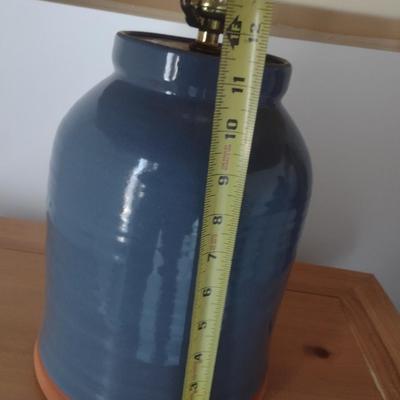 Hand Thrown Pottery Jug Table Lamp with Shade Choice B