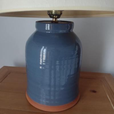 Hand Thrown Pottery Jug Table Lamp with Shade Choice B