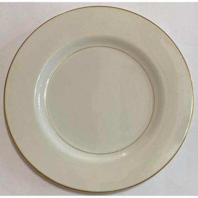 4 Theodore Haviland Gramercy 10 5/8" Dinner Plates w/ Gold Trim Made In America