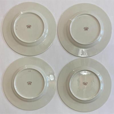 4 Theodore Haviland Gramercy 10 5/8" Dinner Plates w/ Gold Trim Made In America