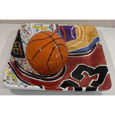 #23 MIchael Jordan Chicago Bulls NBA Basketball Ceramic Rectangle Chip Dip Tray