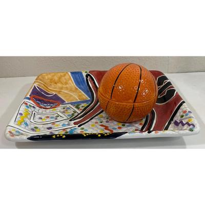 #23 MIchael Jordan Chicago Bulls NBA Basketball Ceramic Rectangle Chip Dip Tray