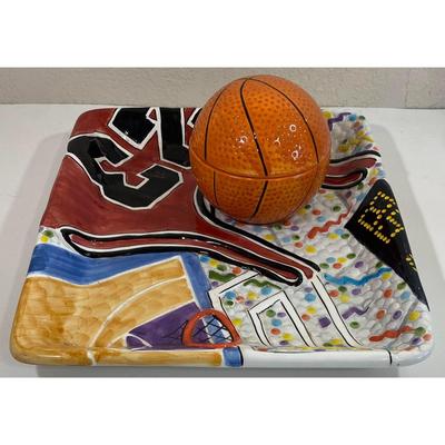#23 MIchael Jordan Chicago Bulls NBA Basketball Ceramic Rectangle Chip Dip Tray