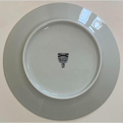 6 IKEA of Sweden 7 7/8" Dessert / Bread Plates Domino Pattern Made In Turkey