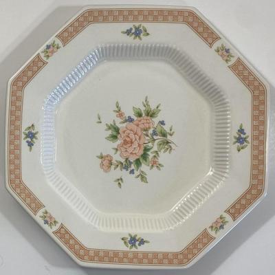 3 Nikko Classic Collection Rose Octagonal 10.75" Plates Made In Japan