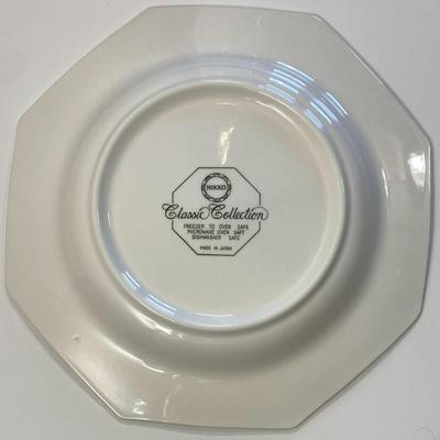 3 Nikko Classic Collection Rose Octagonal 10.75" Plates Made In Japan