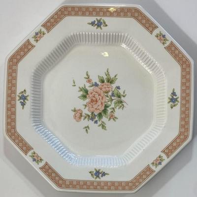 3 Nikko Classic Collection Rose Octagonal 10.75" Plates Made In Japan
