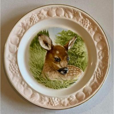 Vintage Royal Worcester Spode Palissy Roe Kid 9.25" Plate