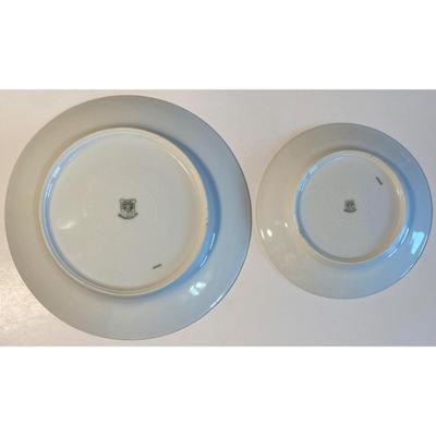 Vintage Schwarzburg Germany Plates: Four 8 3/8" + Four 6 1/8" - White w/ Gold