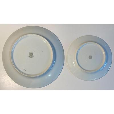 Vintage Schwarzburg Germany Plates: Four 8 3/8" + Four 6 1/8" - White w/ Gold