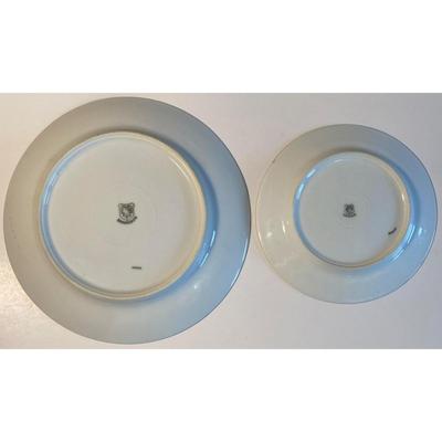 Vintage Schwarzburg Germany Plates: Four 8 3/8" + Four 6 1/8" - White w/ Gold