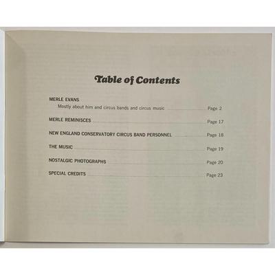 New England Conservatory Tribute To Merle Evans: Anthology Circus Music Vinyl LP