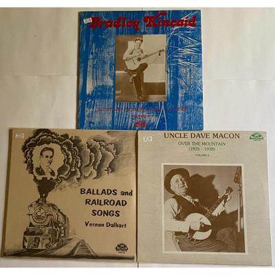 Folk Sealed Vinyl LP Album Lot Vernon Dalhart, Uncle Dave Macon, Bradley Kincaid