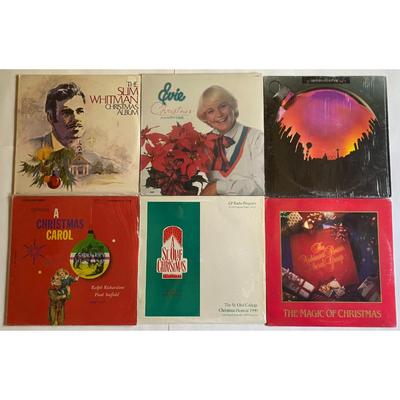 Christmas Vinyl LP Albums (4 new) - Slim Whitman, Charles Dickens, Evie, KVIL