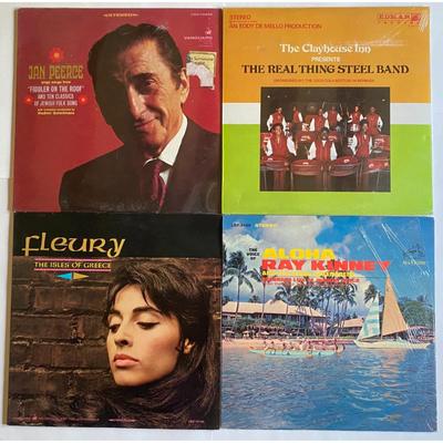 Folk Vinyl LP Albums - Jan Peerce, Fleury, Ray Kinney. Greece / Hawaii / Jewish