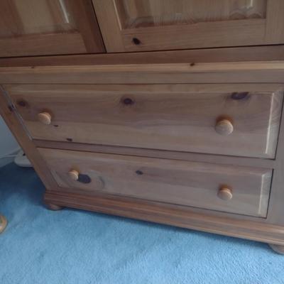 Broyhill Solid Wood Pine Armoire Media Center (No Contents)