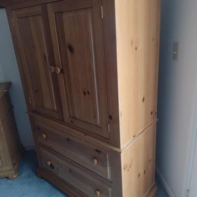 Broyhill Solid Wood Pine Armoire Media Center (No Contents)