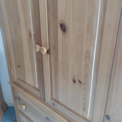Broyhill Solid Wood Pine Armoire Media Center (No Contents)