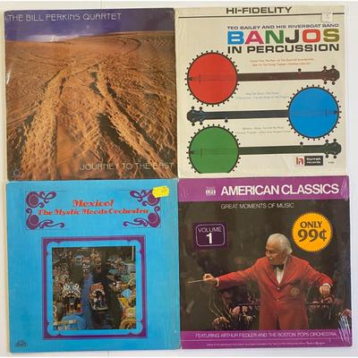 Jazz Vinyl LP Albums - Arthur Fiedler, Bill Perkins, Ted Bailey, Mystic Moods