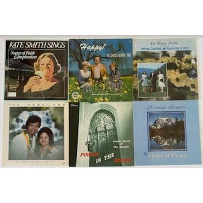 Religious Vinyl LP Albums: Kate Smith, Phipps Family, Chuck Fulmore, Hawaiians