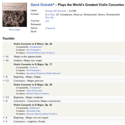 Classical Vinyl LP Albums: Bruckner, Vivaldi, Segovia, Verdi, Oistrakh, Solti