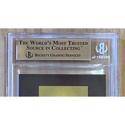 Ozzy Osbourne 2011 Leaf Cut Signature 10 / 42 Beckett Grading Services Sabbath