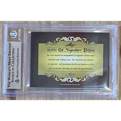 Ozzy Osbourne 2011 Leaf Cut Signature 10 / 42 Beckett Grading Services Sabbath