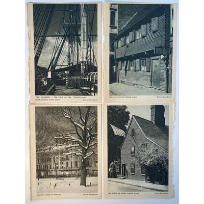 24 Vintage Massachusetts Pictures: Boston, Paul Revere House, Old Ironsides