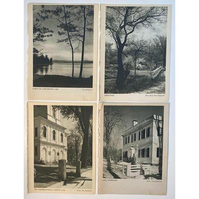 22 Vintage New Hampshire Pictures: Dartmouth, Lake Wiinepasuake, Church, Barn