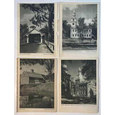 22 Vintage New Hampshire Pictures: Dartmouth, Lake Wiinepasuake, Church, Barn