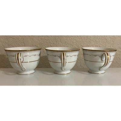 3 Noritake Joanne 6466 Teacup & Saucer Sets Made In Japan